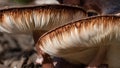 Nature Abstract: Close Look at Gills of a Parasol Mushroom Royalty Free Stock Photo