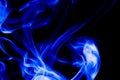 Nature Abstract: The Delicate Beauty and Elegance of a Wisp of Blue Smoke Royalty Free Stock Photo