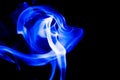 Nature Abstract: The Delicate Beauty and Elegance of a Wisp of Blue Smoke Royalty Free Stock Photo