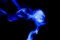 Nature Abstract: The Delicate Beauty and Elegance of a Wisp of Blue Smoke Royalty Free Stock Photo