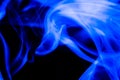 Nature Abstract: The Delicate Beauty and Elegance of a Wisp of Blue Smoke Royalty Free Stock Photo