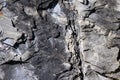 Nature Abstract: Pattern Created by Cracks and Crevices in a Solid Rock Wall Royalty Free Stock Photo