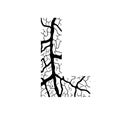 Nature alphabet, ecology decorative font.