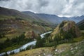 Nature of the Altai Mountains, alpine landscapes, mountain ranges and peaks, hiking