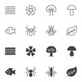 Nature animals icon set