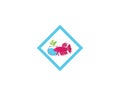 Nature aqua scape logo vector