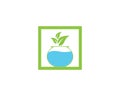 Nature aquascape icon logo vector illustration