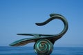 Sculpture on sea boardwalk at Puerto Vallarta, Mexico. Royalty Free Stock Photo