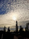 Nature, autumn, cloud covered the sun