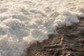 Rough, foaming water in sea