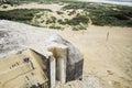 Nature background featuring remains of Atlantic wall Royalty Free Stock Photo