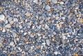 Nature background from gray multicolored sea pebbles Royalty Free Stock Photo