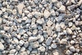 Nature background from gray sea pebbles. Sandy and rocky texture. Royalty Free Stock Photo