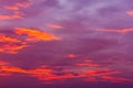 Nature background. Red sky at night and clouds. Beautiful and co Royalty Free Stock Photo