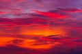 Nature background. Red sky at night and clouds. Beautiful and co Royalty Free Stock Photo