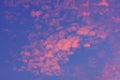 Nature background. Red sky at night and clouds. Beautiful and co Royalty Free Stock Photo