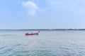 Sandy beach with harbour in kerala