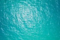 Nature background of Sea surface aerial view. Bird eye view photo of turquoise waves and water surface texture green sea