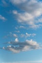 Nature background of tall cumulus clouds, blue sky and white clouds