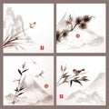 Nature backgrounds in Japanese style