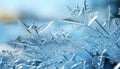 Nature beauty blue ice crystal reflects vibrant green backdrop generated by AI Royalty Free Stock Photo