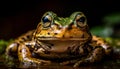 Nature beauty captured Slimy toad staring ahead generated by AI