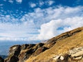 Beautiful clouds view and mountains click chopta tugnath mountain Uttarakhand india