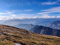 Beautiful clouds view and mountains click chopta tugnath mountain Uttarakhand india