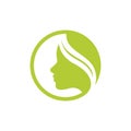 nature beauty logo design template. woman healthcare logo design