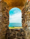 Old castle window Royalty Free Stock Photo