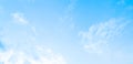 The Nature of blue sky with clound in the day background Royalty Free Stock Photo