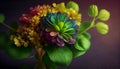 Nature bouquet vibrant petal colors in bloom generated by AI