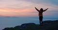 Nature called I said Im omw. 4k video footage of an unrecognizable woman enjoying the mountain views during her hike.