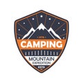 Nature camping vintage isolated badge