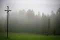 Nature Carpathians in the rain Royalty Free Stock Photo