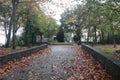 Nature chapel with cross medieval autumn