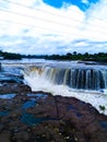 Nature click of falls with cloudy sky in india Royalty Free Stock Photo