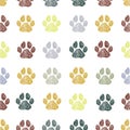 Nature color doodle paw prints