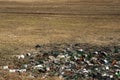 Nature contaminated by glass metal plastic waste - Pollution
