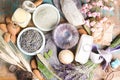 Nature cosmetics, handmade preparation with essential oils and a Royalty Free Stock Photo