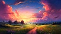 nature countryside sunsets vibrant