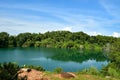 Nature crater reservoir Royalty Free Stock Photo