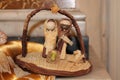 Nature creates the Nativity - Christmas - Small Nativities from all over the World Royalty Free Stock Photo