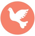 Dove Isolated Vector Icon which can easily modify or edit Royalty Free Stock Photo