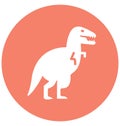 Dinosaur Isolated Vector Icon which can easily modify or edit Royalty Free Stock Photo