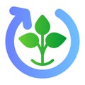 Nature cycle flat icon. Natural process color icons in trendy flat style. Plant cycling gradient style design, designed