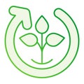 Nature cycle flat icon. Natural process gray icons in trendy flat style. Plant cycling gradient style design, designed