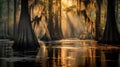 nature cypress swamp landscape Royalty Free Stock Photo