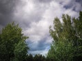 Amazing cumulus clouds before a thunderstorm Royalty Free Stock Photo