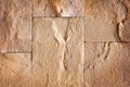 Nature decorative patterns of old brown grunge sand stone texture in concrete wall for background Royalty Free Stock Photo